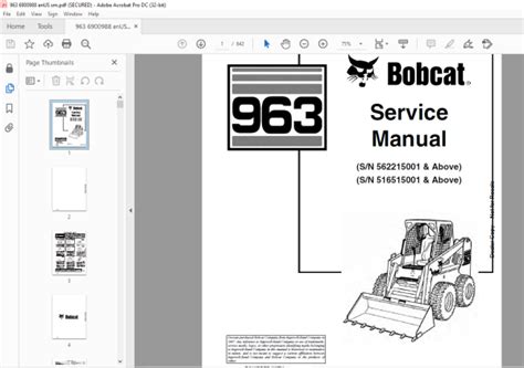 963 Loader Service Digital Manual 